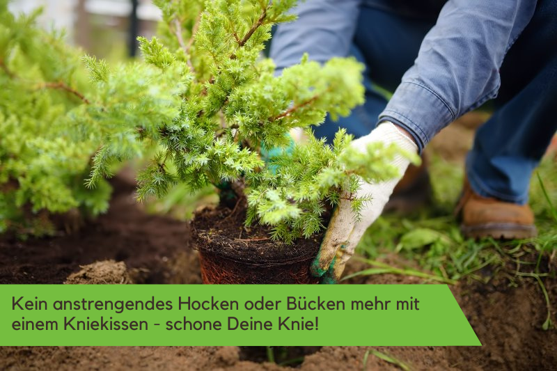 Kniekissen bei der Gartenarbeit